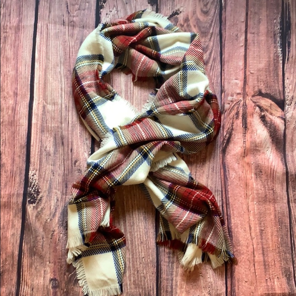 Plaid Rectangular blanket scarf